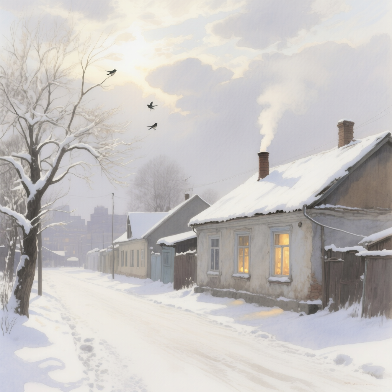 冬日暖阳下的片刻静谧